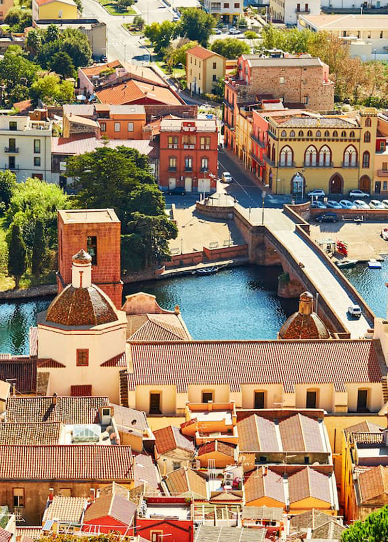 Vista aerea del Ponte Vecchio e della Cattedrale