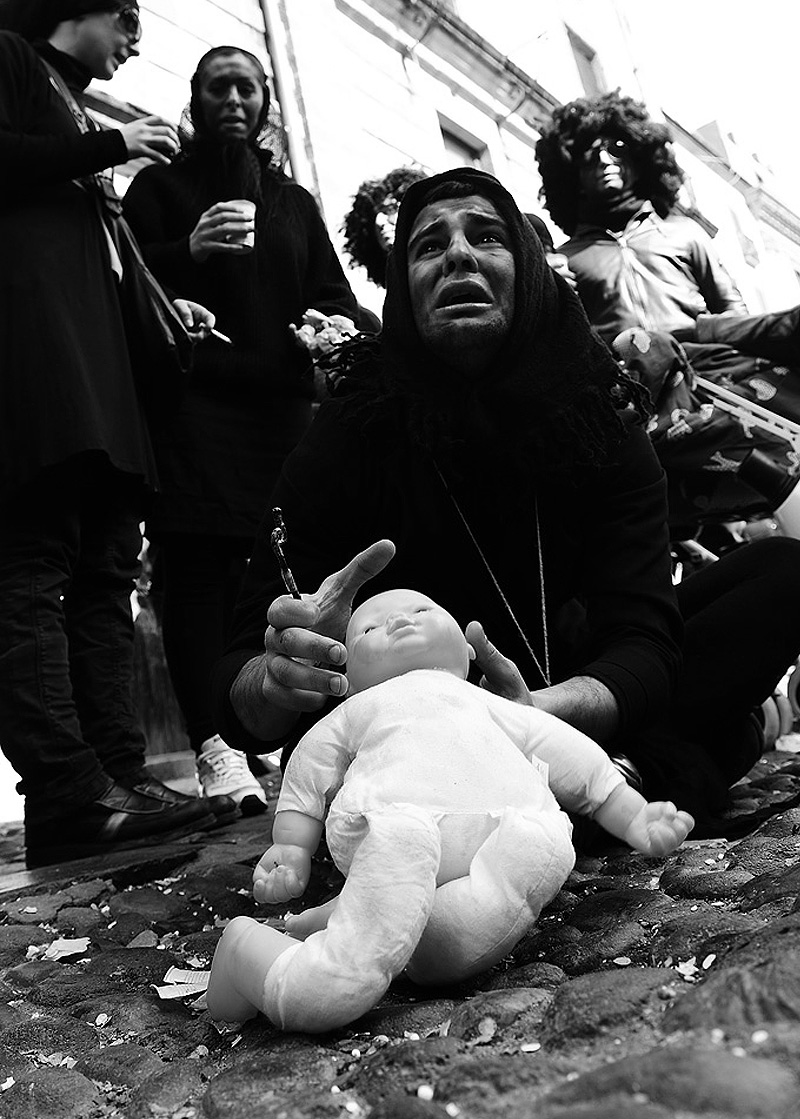 Scenes from the celebrations of S'Attittidu during the carnival of Bosa