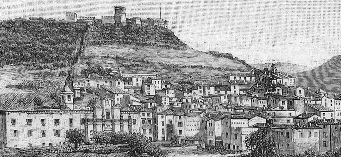 Bosa and the Serravalle castle of the Malaspina family in 1895